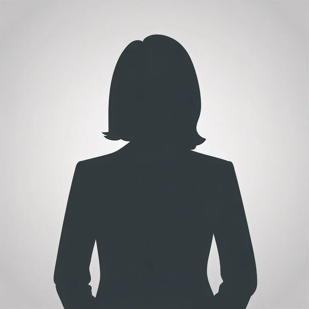 Silhouette of a female lawyer in professional attire