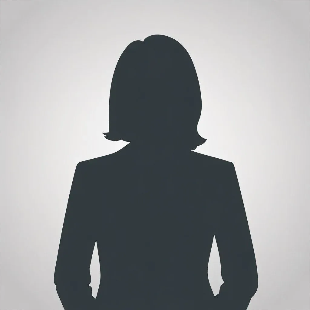 Silhouette of a female lawyer in professional attire